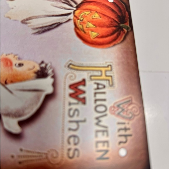 Six paper cardboard Halloween signs featuring vintage style retro sartwork. - Picture 11 of 11